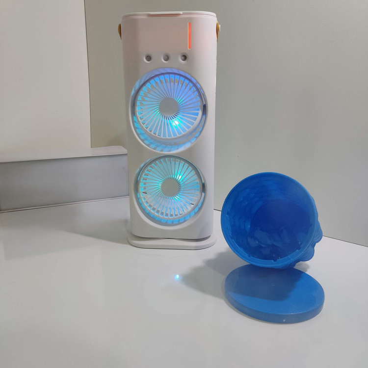 پنکه مهپاش دوقلو ریموت دار شارژی RGB اورجینال