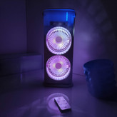پنکه مهپاش دوقلو ریموت دار شارژی RGB اورجینال