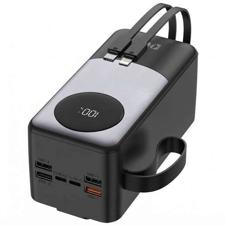 پاوربانک ۵۰,۰۰۰ میلیآمپر ساعت اورجینال KPG-502 | شارژ سریع PD 22.5W و کابل سرخود
