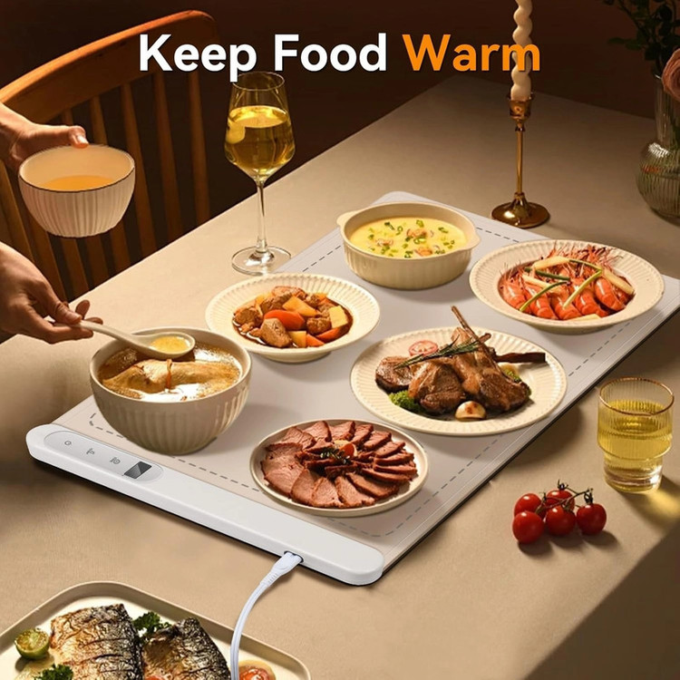 صفحه گرمکننده غذا هوشمند Porodo Lifestyle مدل Warming Food Mat | قابلیت رول شدن و ۳ سطح دما