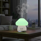 چراغ خواب و دستگاه بخور قارچی ضربهای شارژی با نور RGB