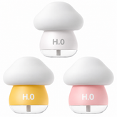چراغ خواب و دستگاه بخور قارچی ضربهای شارژی با نور RGB